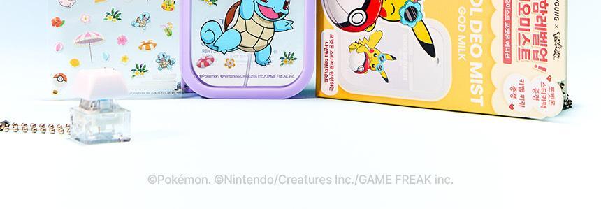 MUMCHIT - Cool Deo Mist 50ml (+ Sticker + Key Cap Keyring) (Pokémon Collaboration)