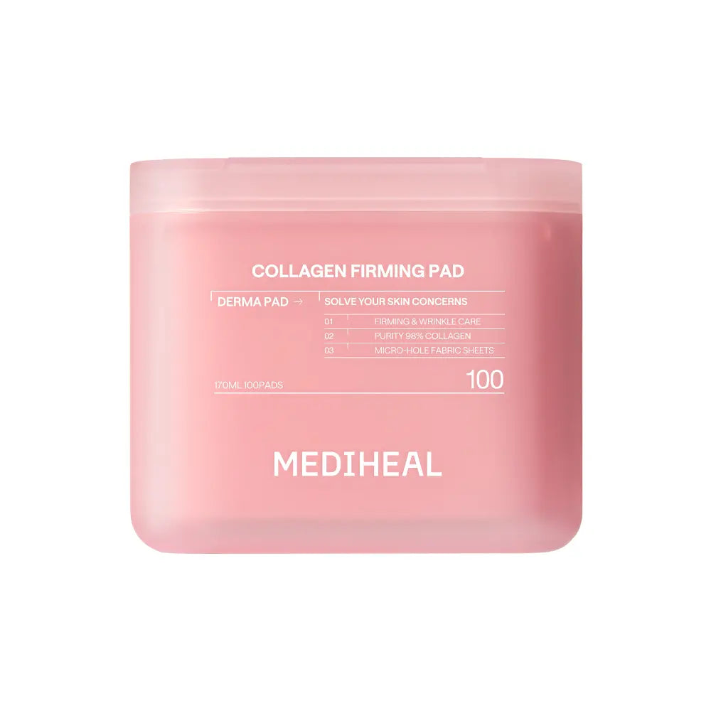 MEDIHEAL Collagen Firming Pad 100 Sheets, original closed case.