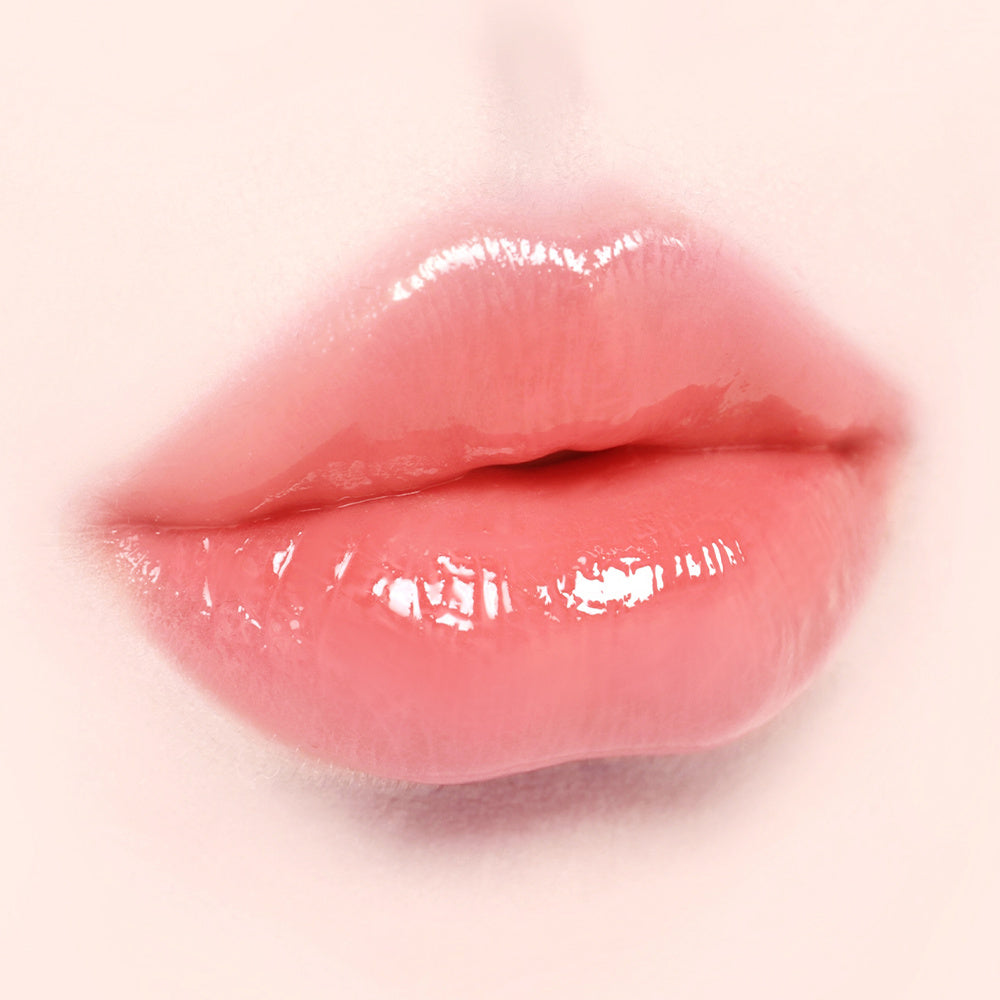 Dinto Blur Jelly Plumping Lip Tint, 772 Coral Gelee genuine lip swatch