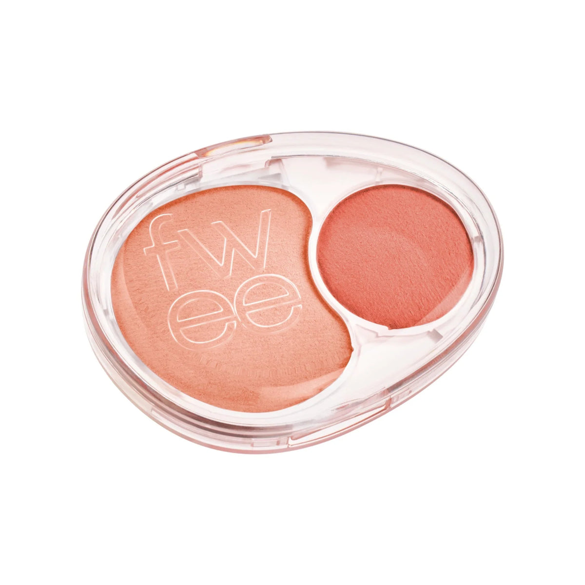 fwee Mellow Dual Blusher CR01 Juicy Smile, original single compact front.