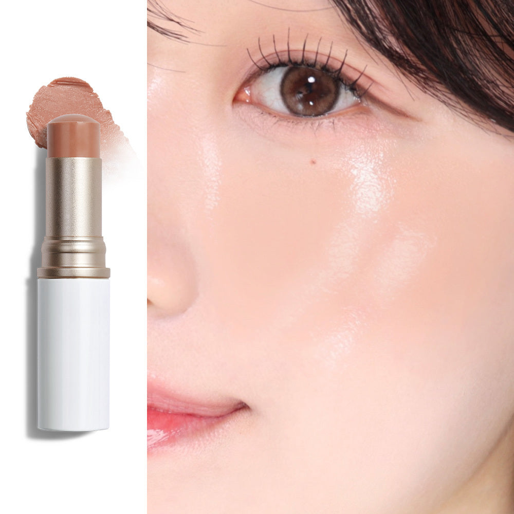 hince True Dimension Radiance Balm in Dawn Ray, with matching swatch and cheek finish.