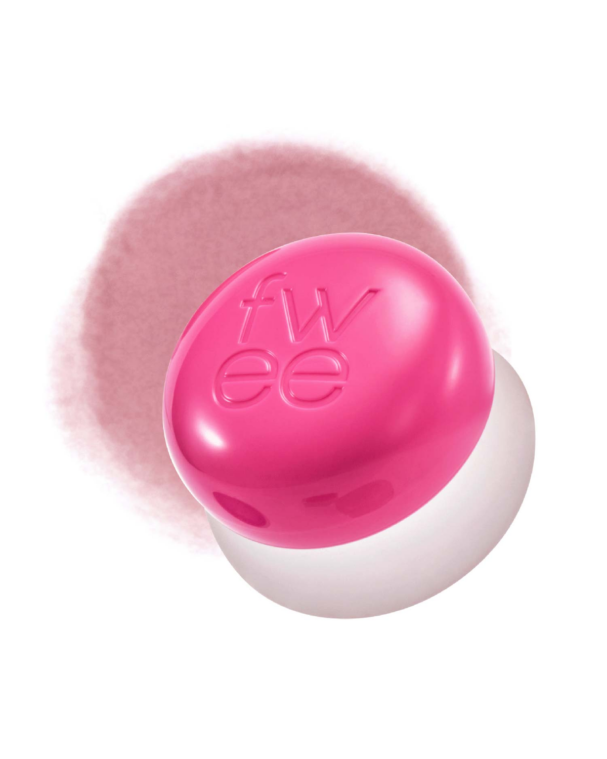 fwee Lip & Cheek Blurry Pudding Pot in PK01 Baby, with its matching color swatch.
