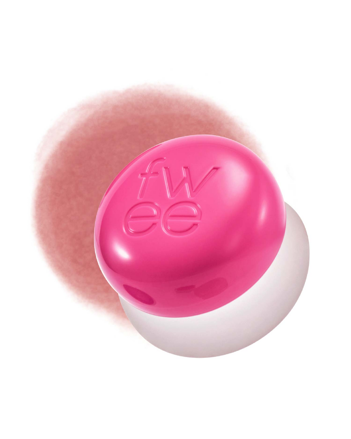 fwee Lip & Cheek Blurry Pudding Pot in PK02 Skirt, with its matching color swatch.