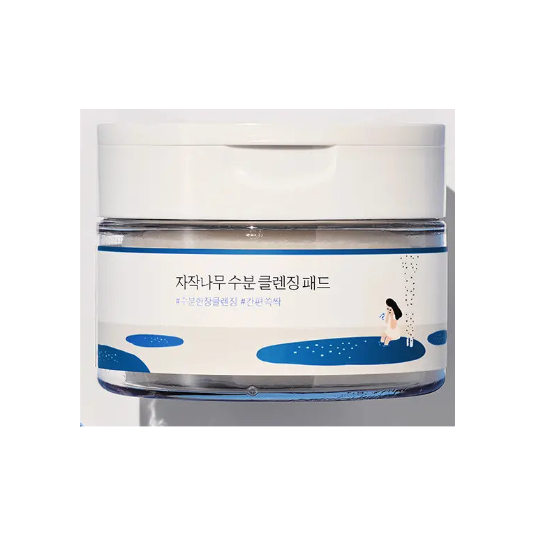 ROUND LAB Birch Juice Moisturizing Cleansing Pad 60 Sheets — complete jar.