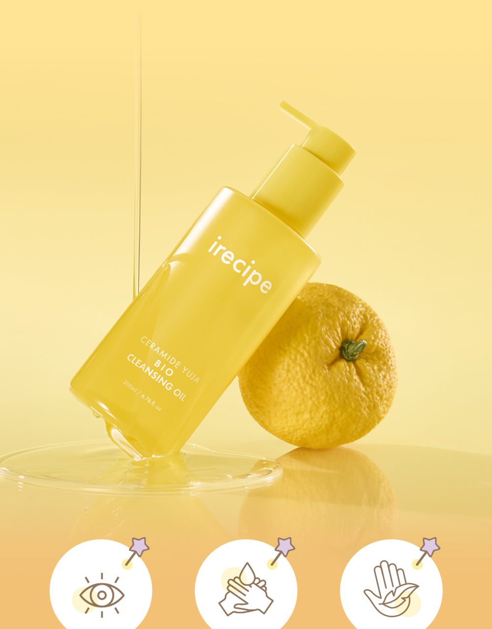 irecipe - Ceramide Yuja Bio Cleansing Oil 200ml (Little Twin Stars Edition)