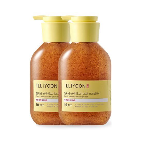 ILLIYOON x Monchhichi - Fresh Moisture Scrub Wash 400ml x2