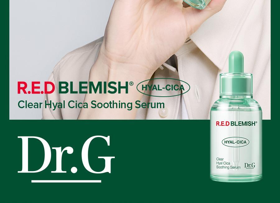 Dr.G - Red Blemish Clear Hyal-Cica Soothing Serum 50ml + Refill + Squirtle Pouch (Pokémon Collaboration)