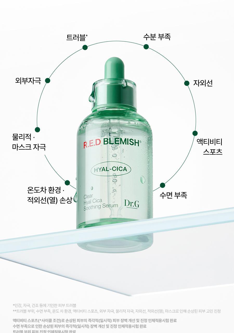 Dr.G - Red Blemish Clear Hyal-Cica Soothing Serum 50ml + Refill + Squirtle Pouch (Pokémon Collaboration)