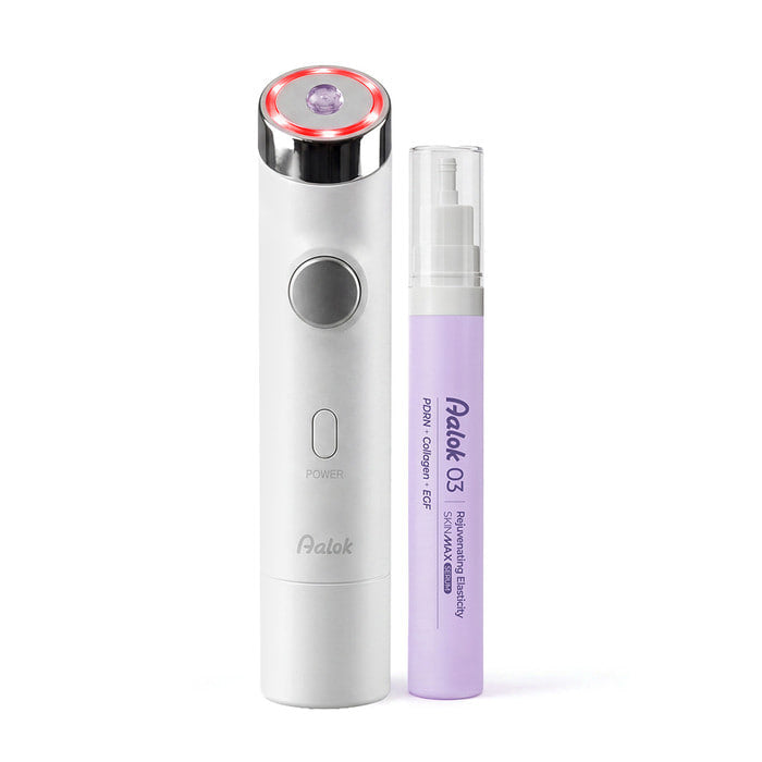 Aalok Skin Max device with purple Rejuvenating Elasticity Care serum