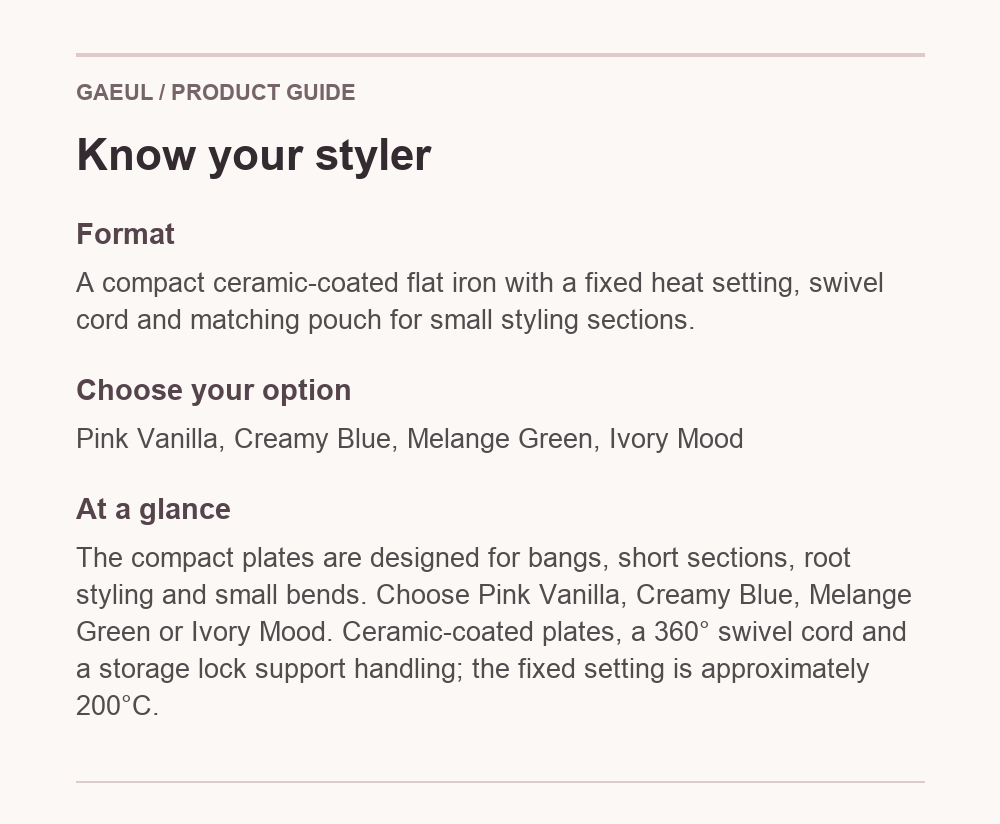 VODANA Pocket Mini Flat Iron English format and feature guide