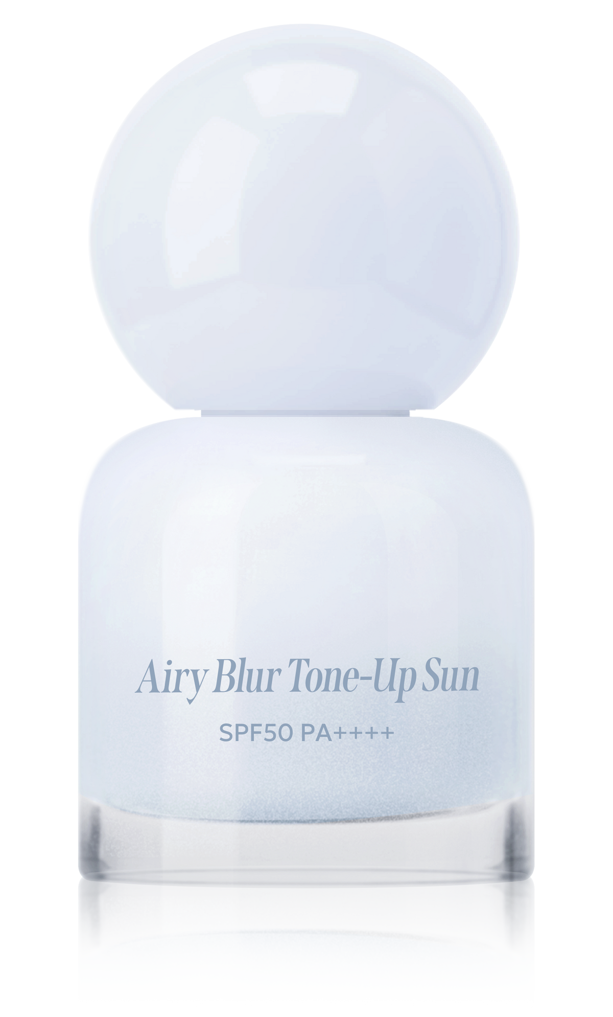 LIME Airy Blur Tone-Up Sun bottle in Clear Blue.