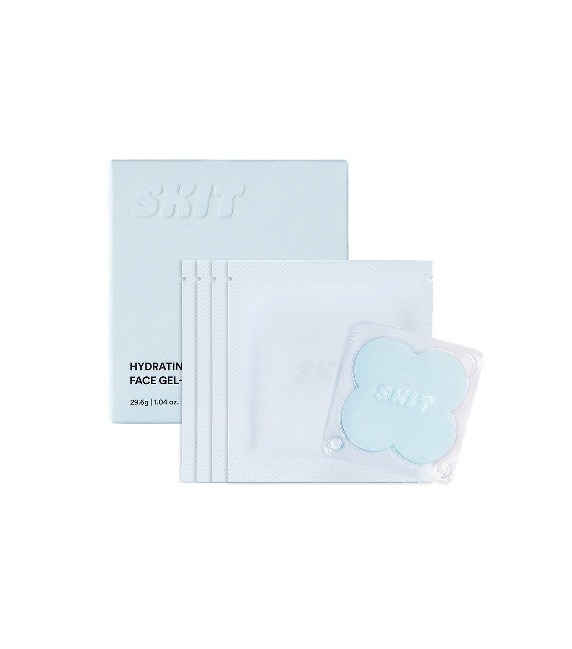 SKIT Hydrating & Moisture Face Gel Patch box with four paired sachets