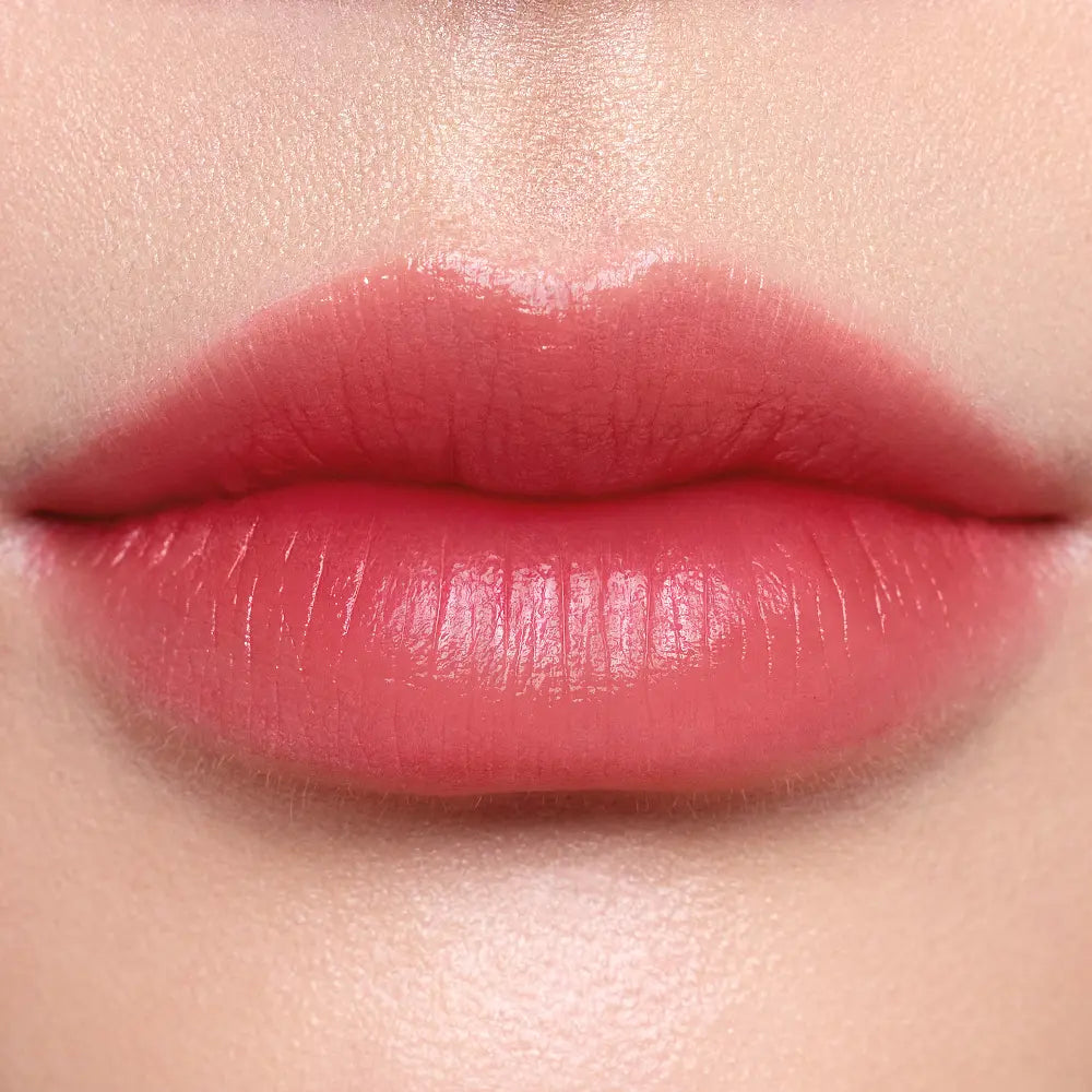 3CE Misty Lip Bare CORAL DRENCH lip colour result.