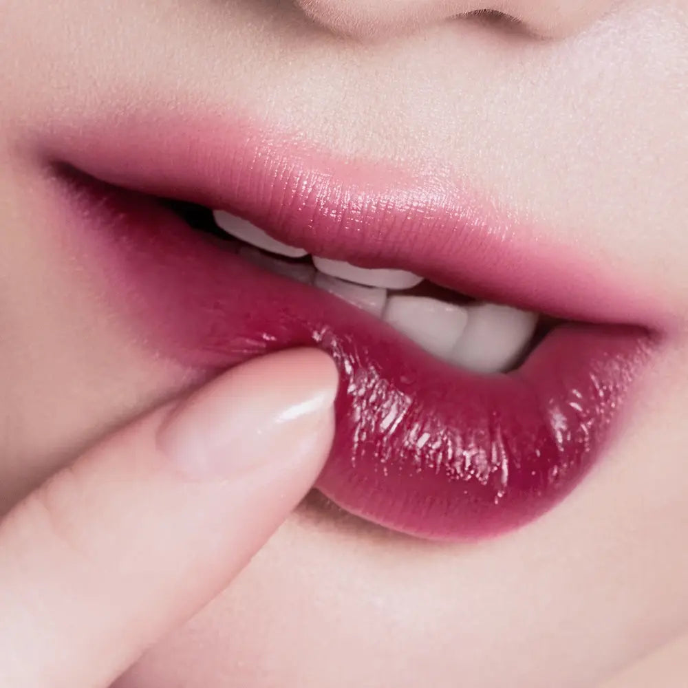 3CE Lazy Pop Lip Stain Violet Gaze lip colour result.