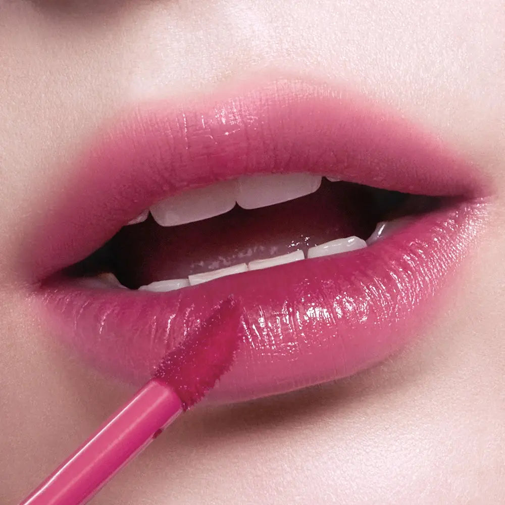 3CE Lazy Pop Lip Stain Mute Lilac lip colour result.