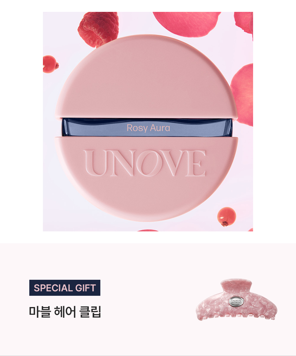 UNOVE Rosy Aura Hair Perfume Mist20ml and original marbled hair clip