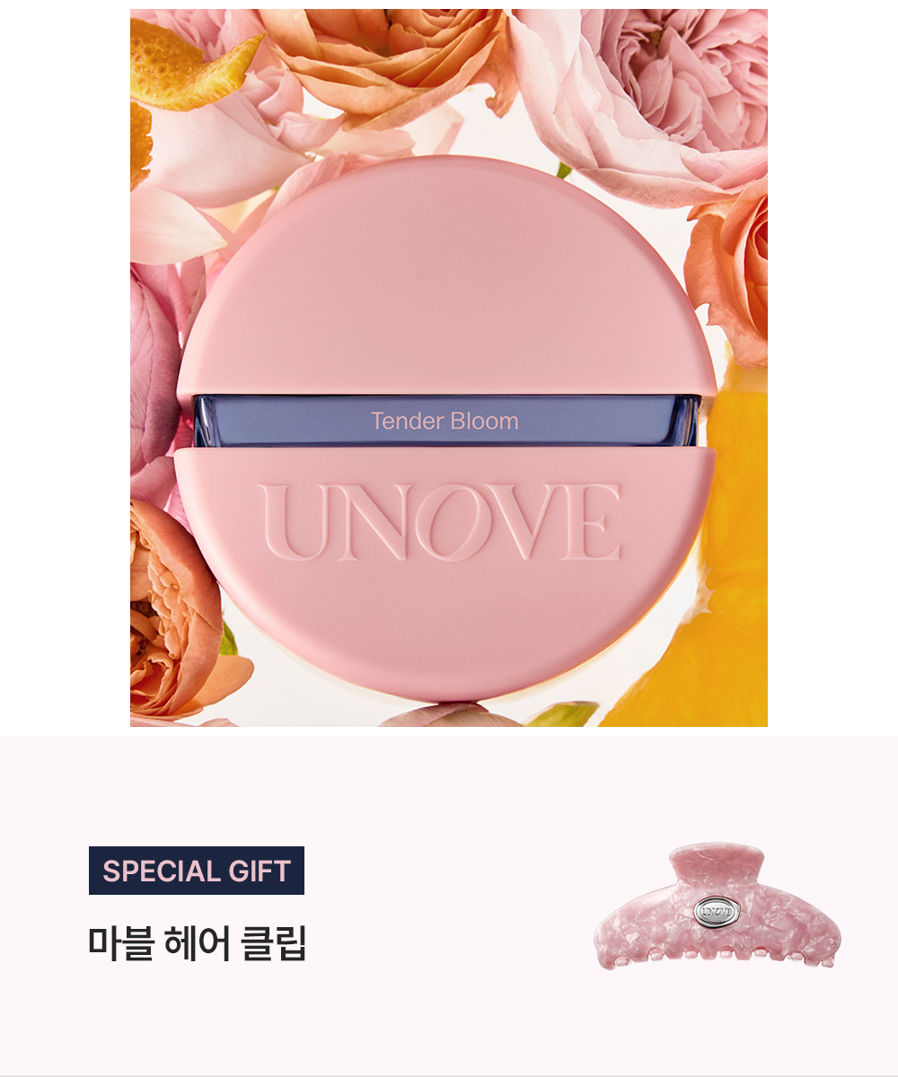 UNOVE Tender Bloom Hair Perfume Mist20ml and original marbled hair clip