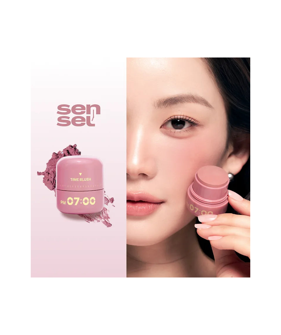 SENSEL Time Blush 9g in 7PM with matching application look