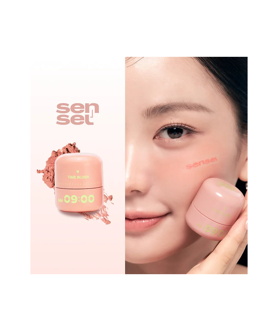 SENSEL Time Blush 9g in 9AM with matching application look