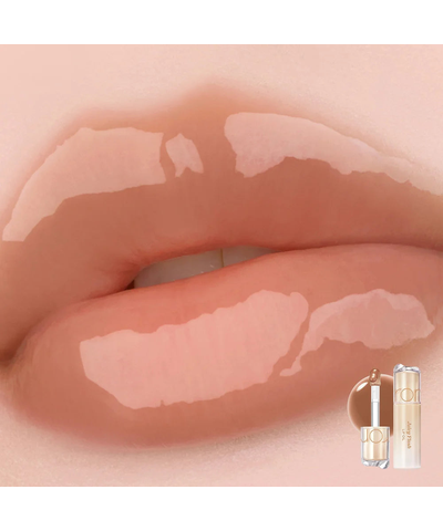 rom&nd Juicy Flash Lip Oil original 09 Soy Caramel lip swatch reference