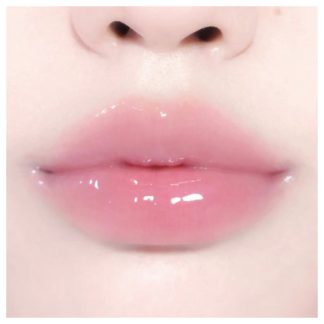 BBIA Over Glaze 10 Strawberry Plop actual lip-wear color sample; not a bottle front photograph