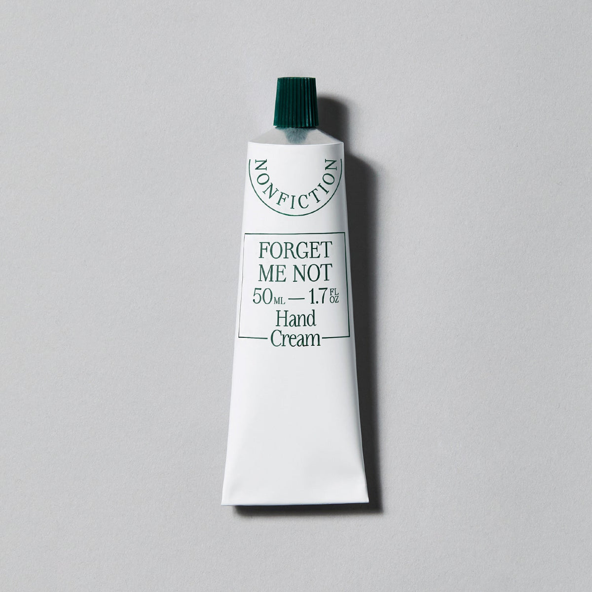 NONFICTION Forget Me Not Hand Cream 50ml single tube; exact fragrance and capacity labels intact.