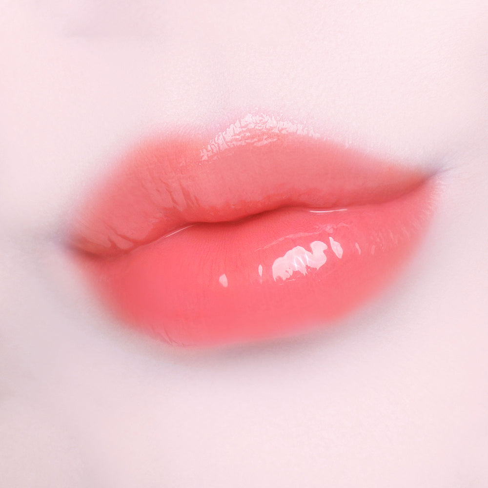 Dinto Frozen Lip Jelly 372 Snow Queen original lip swatch; cosmetic finish demonstration.