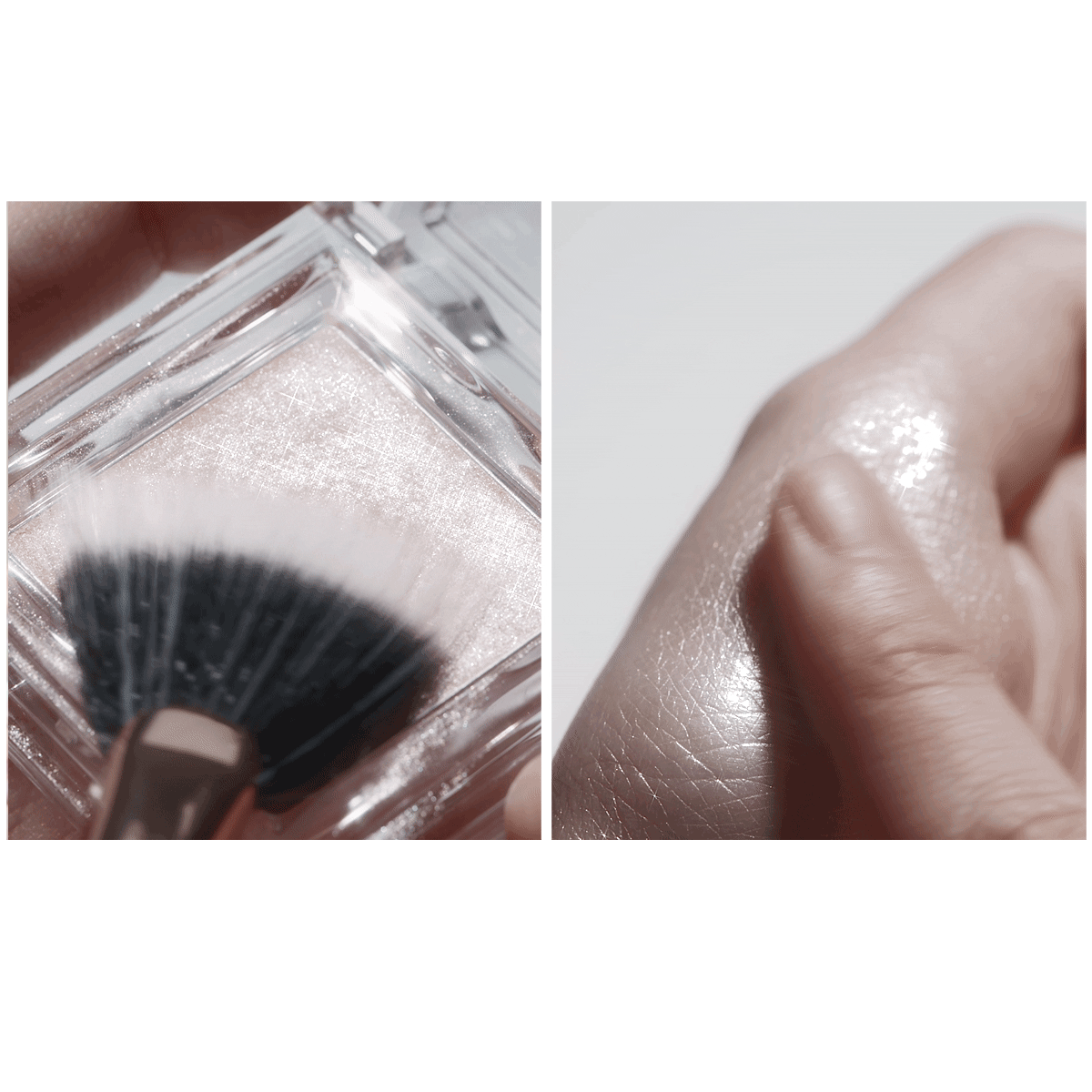 Complete original powder texture demonstration for Glint Highlighter.