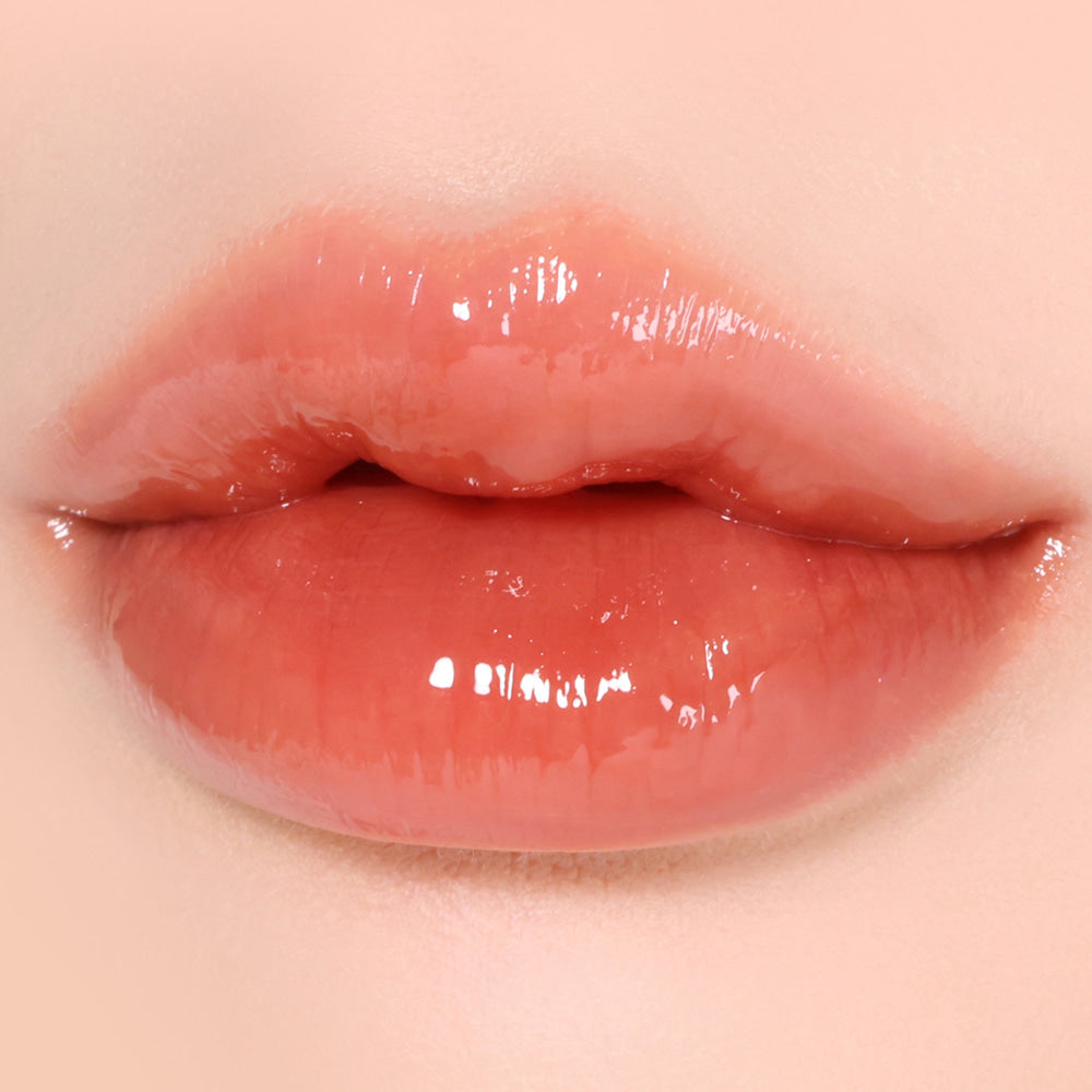 LikeBel Glow Up Lip Tint 3g in 02 Peanut Brown; original shade demonstration.