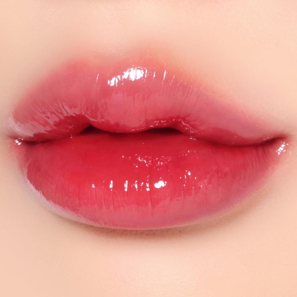 LikeBel Glow Up Lip Tint 3g in 08 Crush Berry; original shade demonstration.