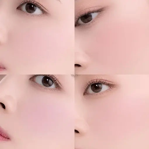 DASIQUE Blending Mood Cheek 05 Violet Knit; original matching cheek application photograph.