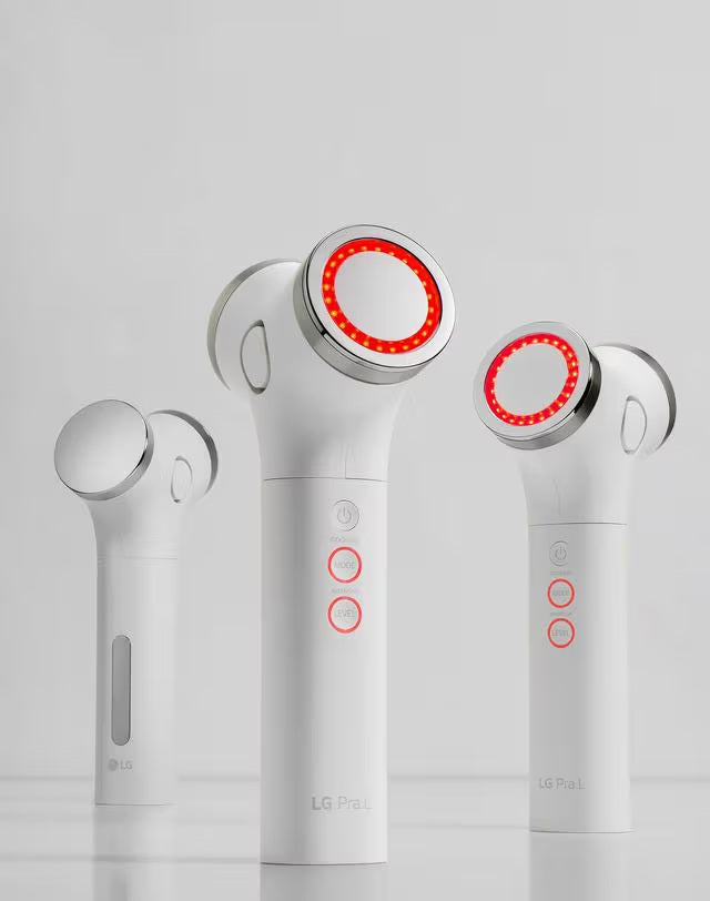 LG Pra.L Multi-Core BLP1V white device shown from three angles