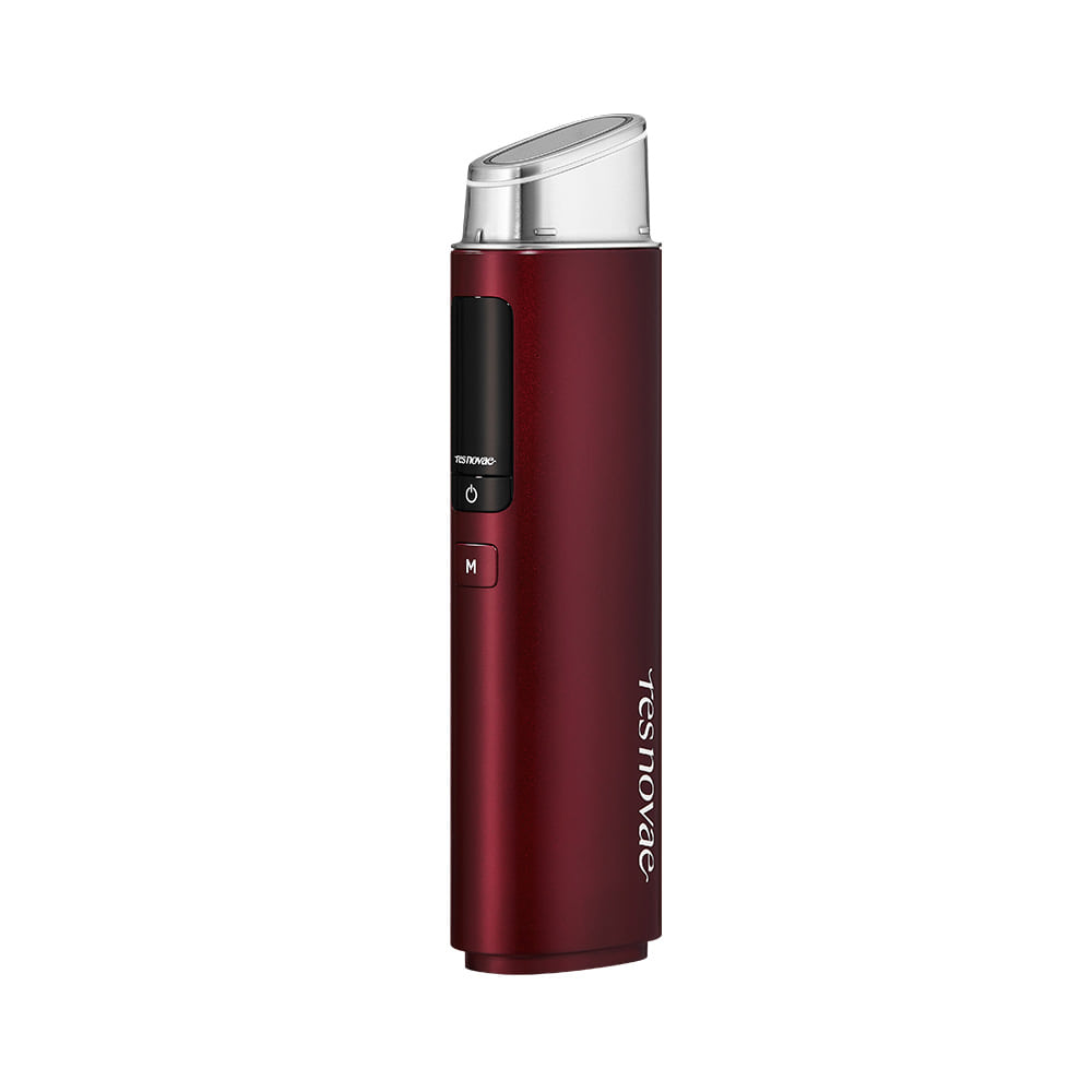 RESNOVAE Core Impact in Dark Wine, showing its angled metal head, display and controls.
