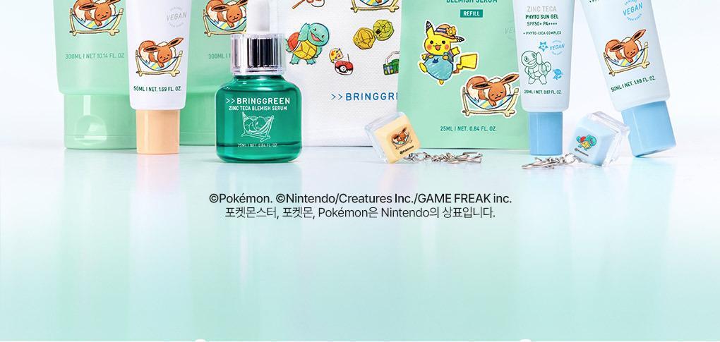 BRINGGREEN - Zinc Teca Trouble Serum 25ml x 2ea + Pokémon Cooler Bag (Pokémon Collaboration)