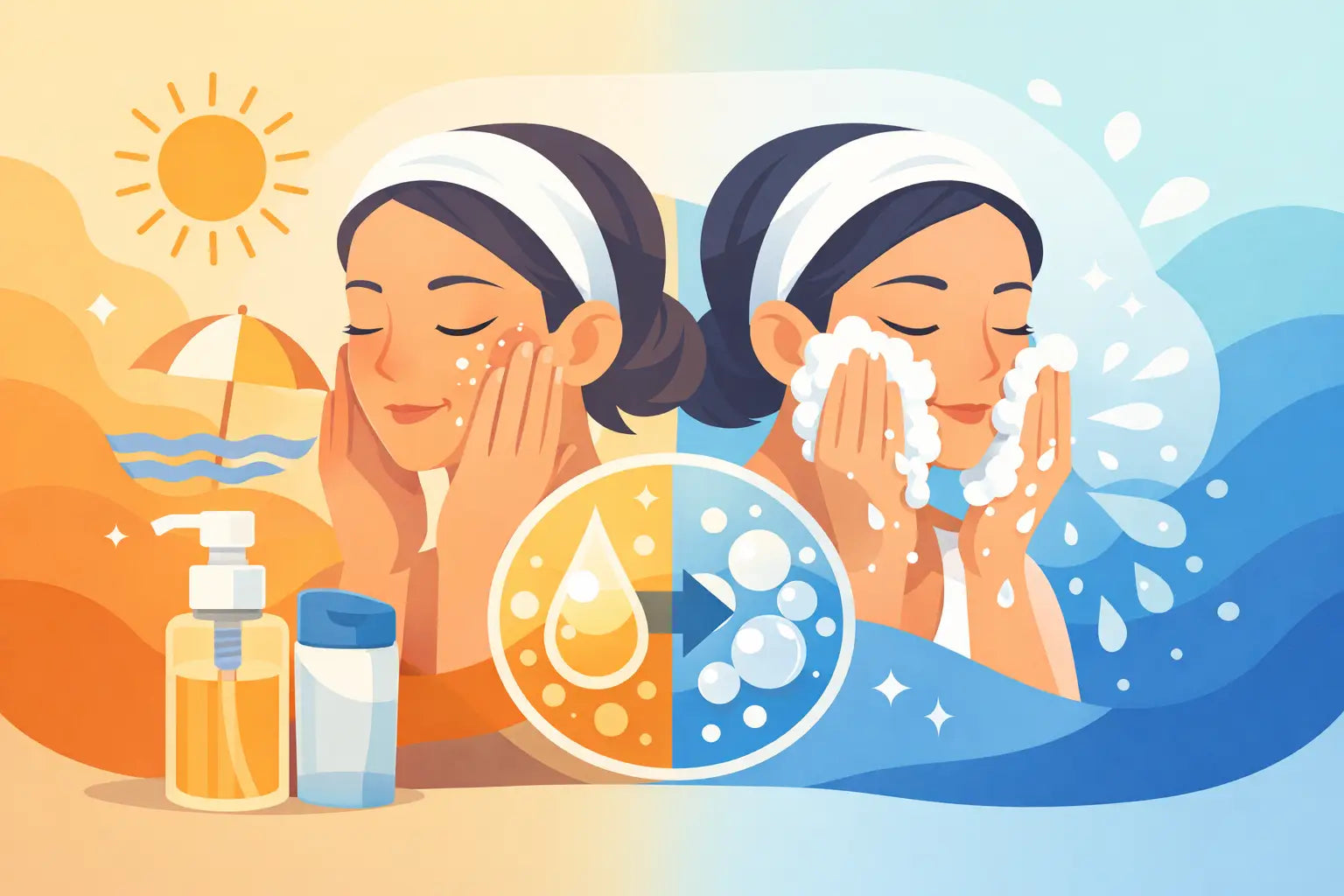 Double Cleansing for Sunscreen Removal, Explained