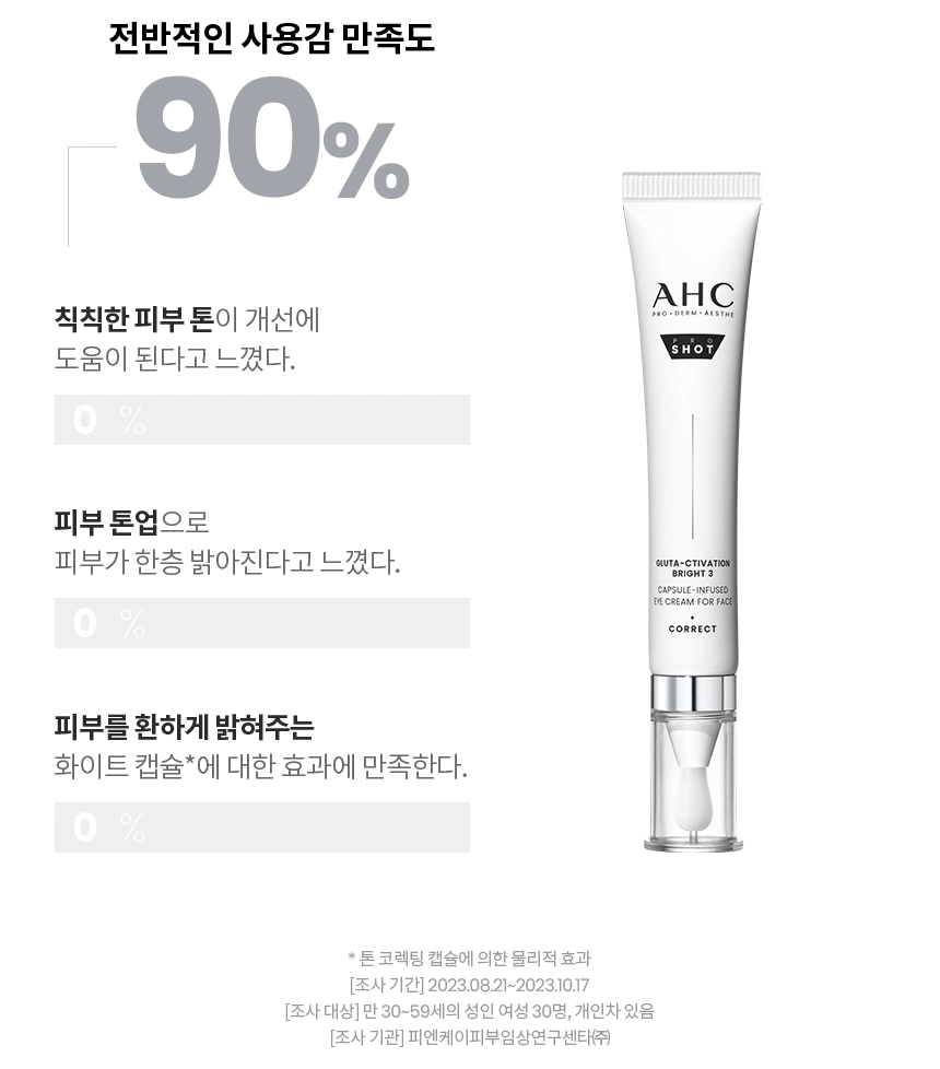 AHC - Pro Shot Gluta-Ctivation Bright 3 Eye Cream for Face 30ml + Serum 10ml