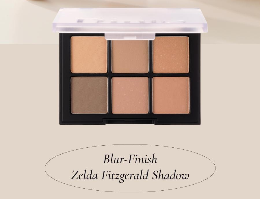 Dinto Blur-Finish Shadow 702 Zelda Fitzgerald — exact six-pan palette.