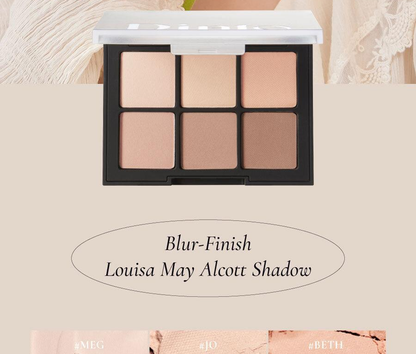 Dinto Blur-Finish Shadow 704 Louisa May Alcott — exact six-pan palette.