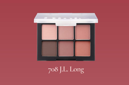 Dinto Blur-Finish Shadow 708 J.L. Long — exact six-pan palette.