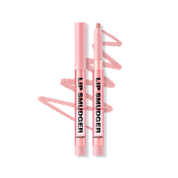 AMUSE Lip Smudger 02 Rose — exact pencil shown capped and open.