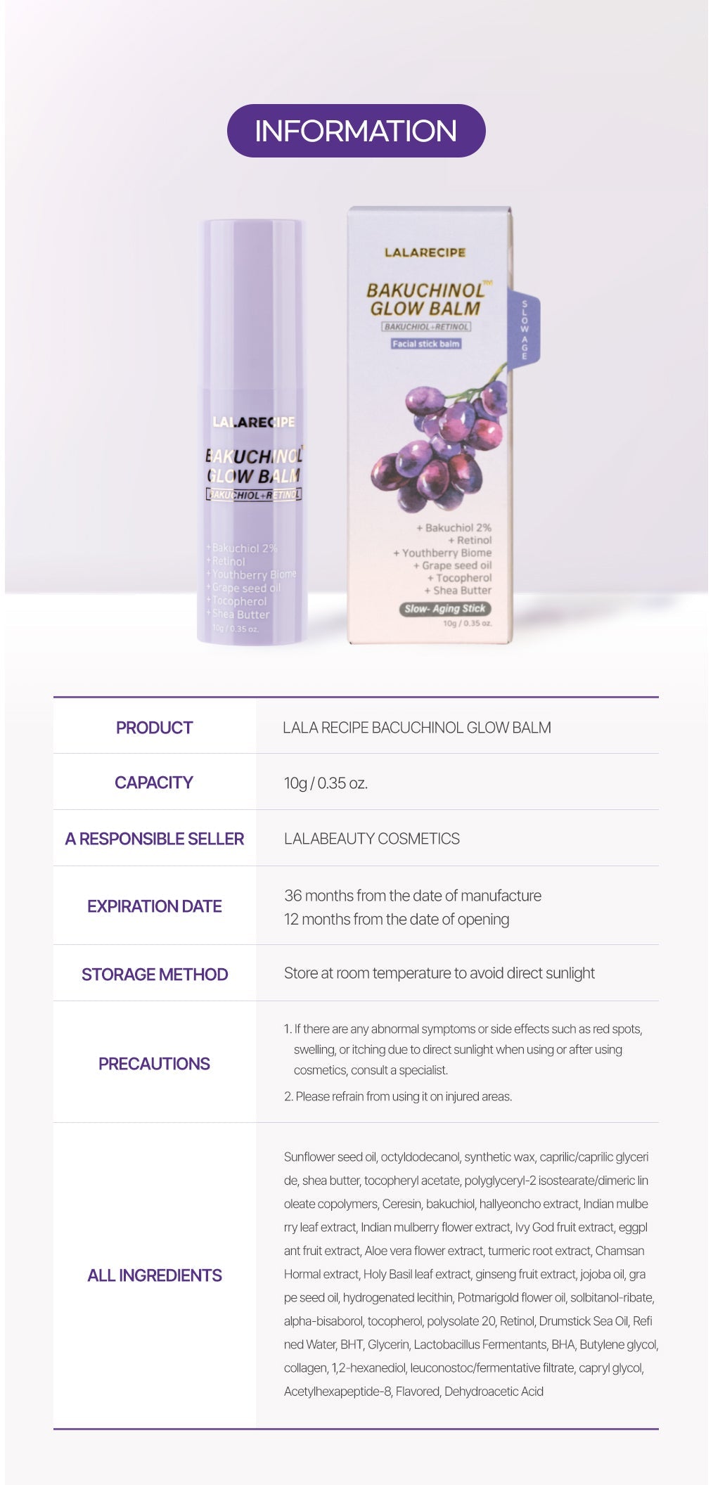 LALARECIPE - Bakuchiol Glow Balm