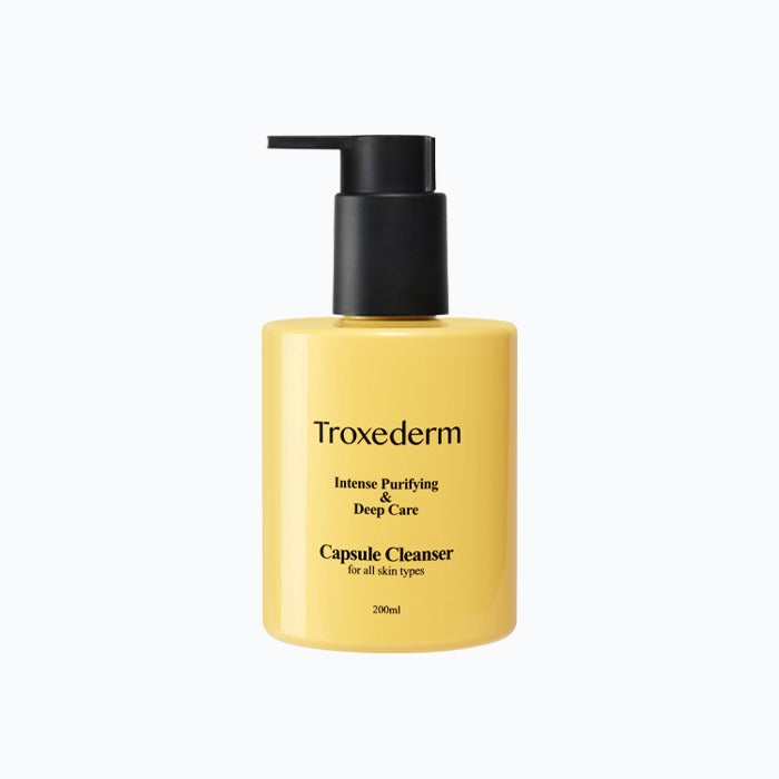 TROXEDERM Capsule Cleanser 200ml pump bottle, exact sale unit.