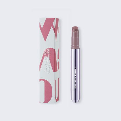 TWO SLASH FOUR Glaze Lip Changer Nu Berry, 2.7g tube with matching carton.