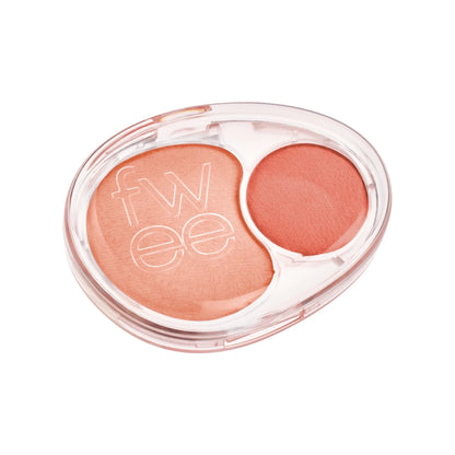 fwee Mellow Dual Blusher CR01 Juicy Smile, original single compact front.