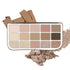 fwee More Mood Eye Palette 01 More Than Nude, complete fifteen-pan palette and shade texture.