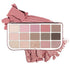 fwee More Mood Eye Palette 04 More Than Red, complete fifteen-pan palette and shade texture.