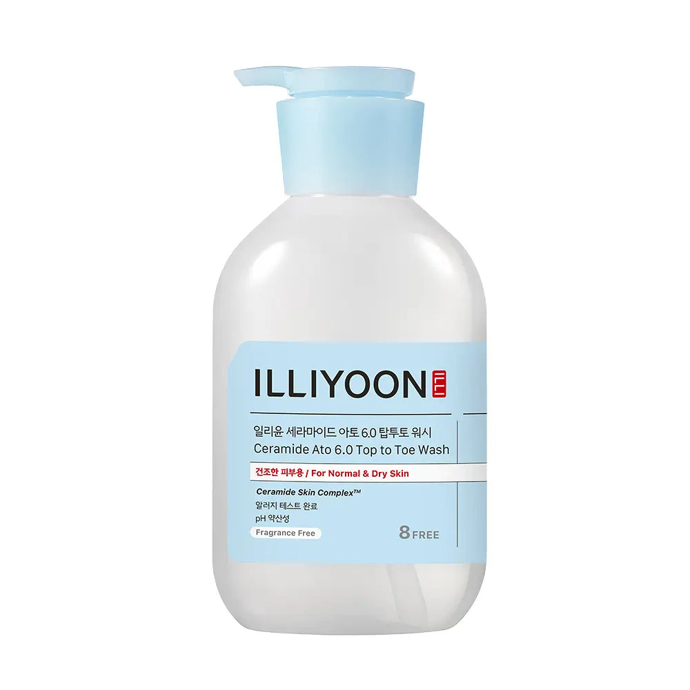ILLIYOON Ceramide Ato 6.0 Top to Toe Wash 500ml pump bottle.