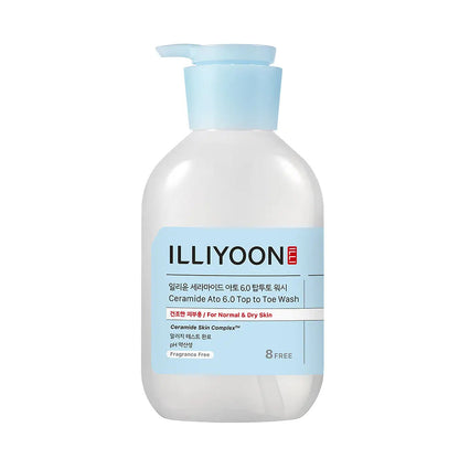 ILLIYOON Ceramide Ato 6.0 Top to Toe Wash 500ml pump bottle.