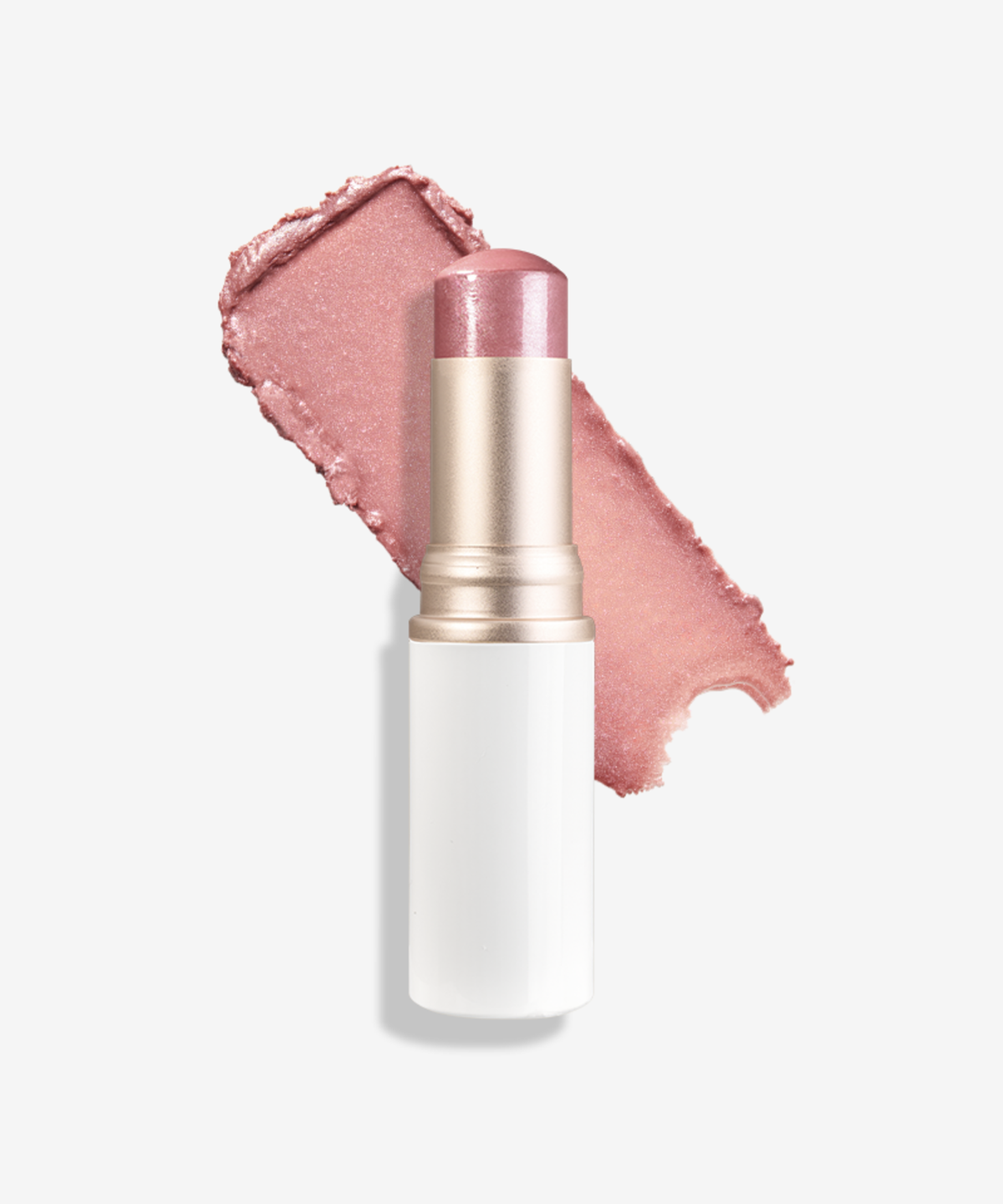 hince True Dimension Radiance Balm in Bitter Rose, 10g stick and matching swatch.