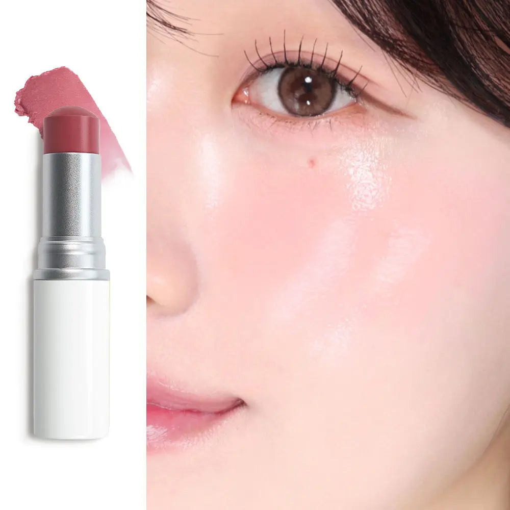 hince True Dimension Radiance Balm in Odd Rose, with matching swatch and cheek finish.